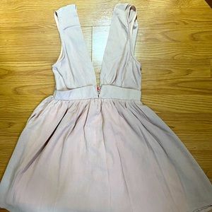 Boutique nude pink flowy mini dress